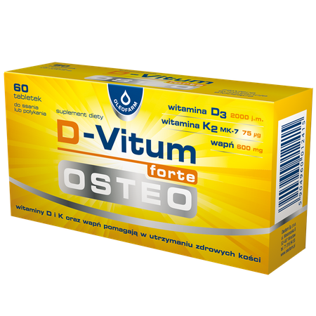 D-Vitum forte Osteo  witamina K i D + wapń  60 tabletek