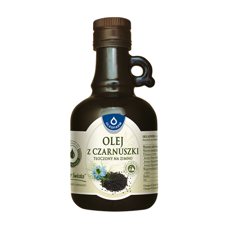 Olej z czarnuszki tłoczony na zimno, 250 ml